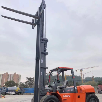 建築材料の店は,総寸法2.6*1.2*2のHelifd100フォークリフトを使用しました.8