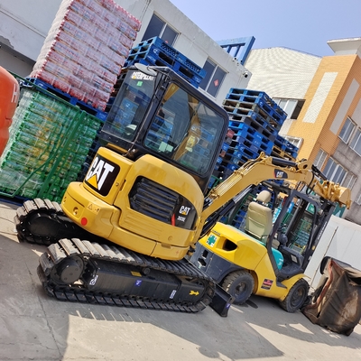 使用済み CAT 303E ミニ掘削機 3.5 トン CAT 303.5 303 303C 303Cr 付属装置付き掘削機