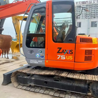 本格的な水力ポンプを持つ好状態のヒタチZX75US自動化用掘削機